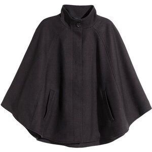 H&M cape jacket black size 4